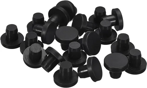 Vista 40 de uxcell 16 Piezas de Tapones de Goma Negros, 2.7mm para Agujeros de Enchufe de 2-2.5mm/0.08-0.1