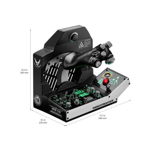 Vista 7 de Thrustmaster Viper TQS Mission Pack Metal Throttle Quadrant System, Throttle and Control Panel Included, 64 Action Buttons, 6 Axes, Licensed by the