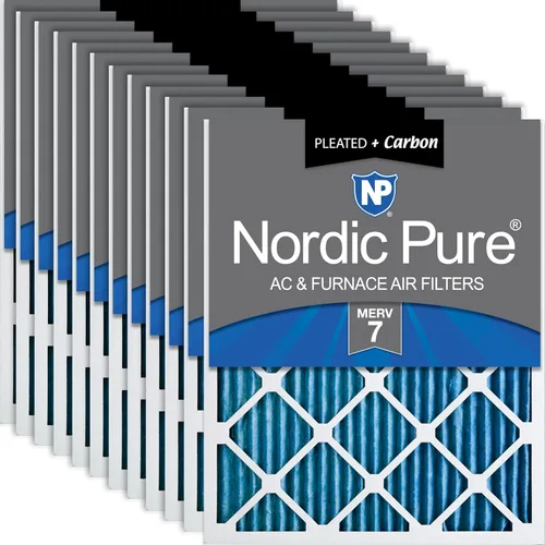 Vista 113 de Nordic Pure Filtros de aire para horno MERV 6 de 20 x 24 x 1 pulgadas (tamaño real: 19 1/2 x 23 7/16 x 3/4), color verde poliéster MERV 6, reduce