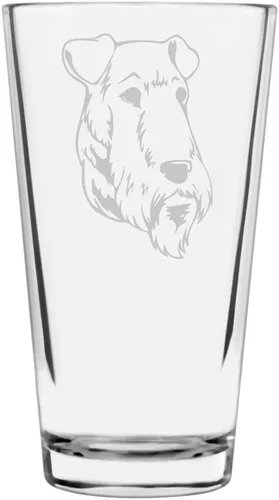 Vista 392 de Podenco Canario - Vaso de pinta de 16 onzas con temática de perro personalizado