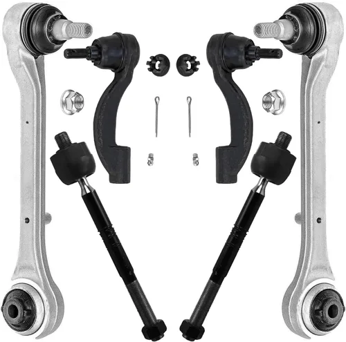 Vista 142 de Detroit Axle - Kit de extremo delantero para Chrysler 300 Dodge Charger 2011-2023 Challenger, 2 Lower Rearward Control Arms 2 Outer Tie Rods 2