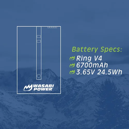 Vista 4 de Wasabi Power Batería para Ring V4 (paquete de 2)
