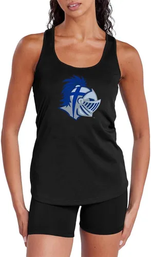 Vista 132 de Camiseta deportiva sin mangas oficial de NCAA Collegiate para mujer, con espalda cruzada, colección con logotipo primario