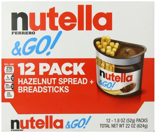 Vista 2 de Nutella Ferrero Go - Crema de avellanas y palitos de pan, 22 onzas