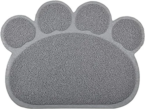 Vista 3 de DM Tapete grande en forma de pata, para caja de arena para gatos, 23.5 x 17.5 pulgadas