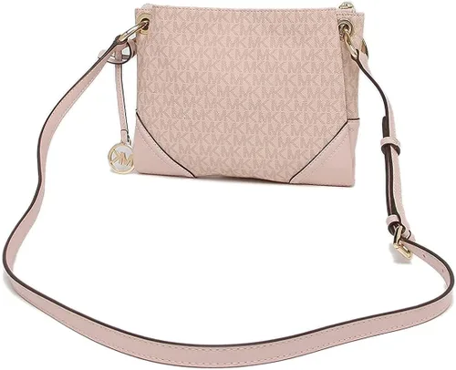 Vista 4 de Michael Kors Nicole - Bolso cruzado con triple compartimento, Gris (Pearl Grey)