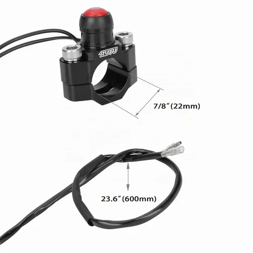 Vista 2 de RUTU CNC - Interruptor universal para motor de motocicleta con placa trasera de montaje para KLX450 KLX250 KLX110 CR125 CRF250 CRF450 XR250 ATV Negro