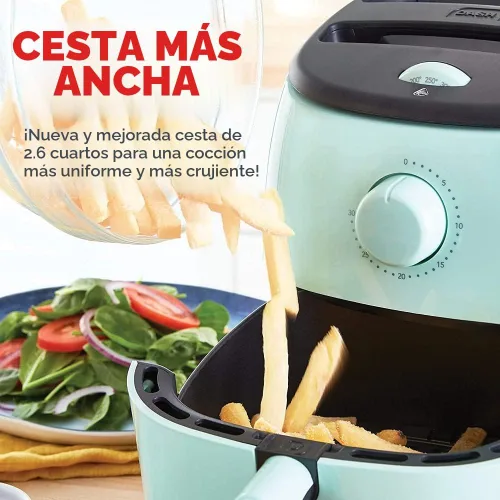 Vista 7 de Dash Tasti-Crisp - Freidora de aire pequeña, 2.6 cuartos de galón, 1-2 personas, aguamarina