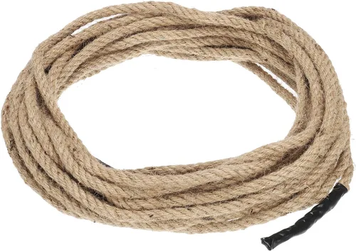 Vista 10 de PATIKIL Cuerda de yute trenzada de 1-1/2 pulgadas x 50 pies, cuerda de yute gruesa natural, cuerda de arpillera para muelles, barandillas