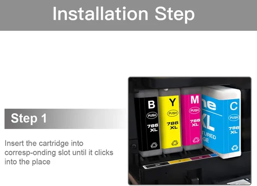 Vista 4 de BeOne Cartuchos de tinta remanufacturados de repuesto para Epson 786XL 786 XL T786 T786XL para usar con impresora Workforce Pro WF-4630 WF-4640