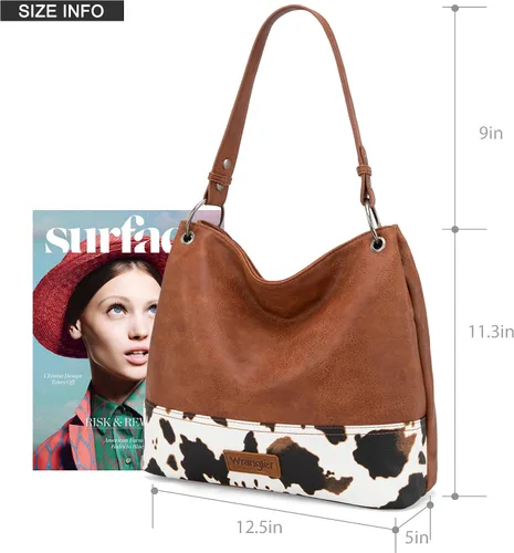 Vista 83 de Wrangler Hobo - Bolsas para mujer de cuero vegano con asa superior, bolsos de hombro y bolsos