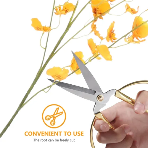 Vista 8 de ORFOFE Artificial Real Touch Oncidium Flor Falsa Decoración Casa Jarrón Decorativo DIY Accesorio