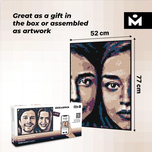 Vista 9 de Color M - Juego de construcción de mosaico fotográfico personalizado Kit de manualidades para creación de arte de pared de ladrillo a partir