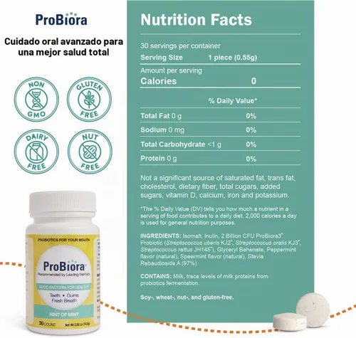 Vista 3 de Evoraplus Mentas Probióticas de Oragenics