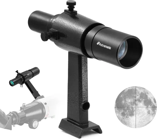Vista 9 de Alcance buscador Astromania, 6x30 alcance óptico metálico para telescopio de astronomía - Proporciona imagen óptica no corregida de paso directo