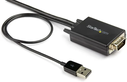 Vista 2 de StarTech - Cable convertidor VGA a HDMI de 6 pies (6.6 ft), audio USB (VGA2HDMM2M)