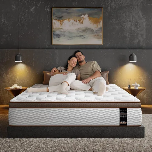 Vista 9 de BedStory Colchón tamaño matrimonial firme - Colchón híbrido de 12 pulgadas con soporte ortopédico para la columna vertebral - Muelles de bolsillo
