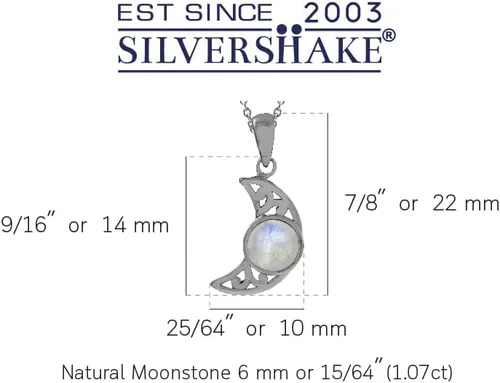 Vista 3 de Silvershake Aretes colgantes o colgante o colgante de plata de ley 925 chapada en oro amarillo con dije o colgante con cadena de 18 pulgadas