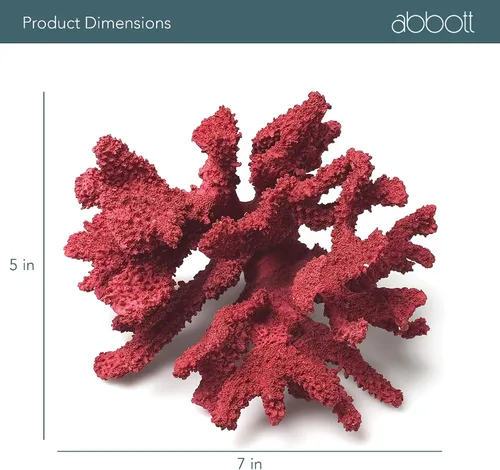 Vista 4 de Abbott Collection 20-SEASHORE/16 RED - Figura decorativa de resina con rama de coral 3D rojo medio