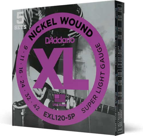 Vista 24 de D'Addario XL EXL157 - Cuerdas de níquel para guitarra eléctrica de 6 cuerdas, entonación perfecta, sensación consistente, durabilidad fiable