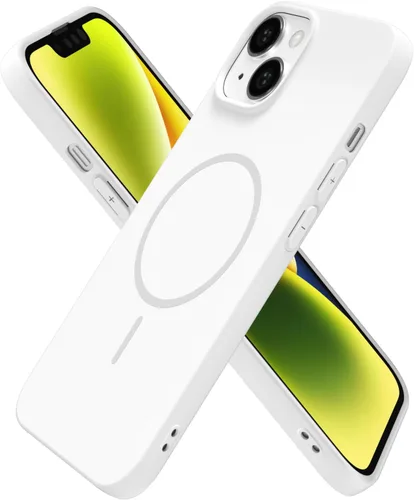 Vista 45 de Oakxco Funda de Silicona Mag Safe para iPhone 12 Pro Max, Funda Magnética Delgada y Fina Compatible con Carga Inalámbrica MagSafe, Bonita Funda