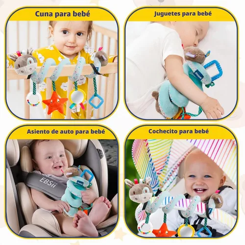 Vista 2 de Juguetes de bebé para asiento de coche, espiral colgante cochecito
