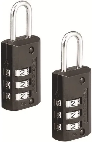 Vista 3 de Master Lock Black Set Your Own Combinación de candado de equipaje, candado combinado personalizado para maletas para bolsas de viaje o mochilas