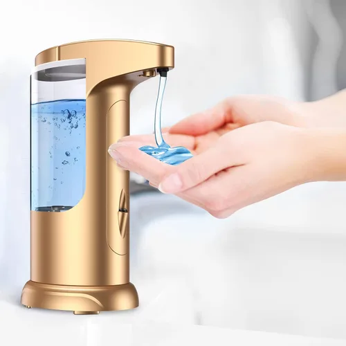 Vista 8 de Dispensador de jabón automático sin contacto de 12.5 onzas, dispensador automático de jabón líquido para manos, funciona con pilas, volumen