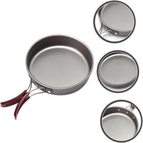 Vista 9 de Gatuida Sartén de aluminio antiadherente, 150, camping, multiusos
