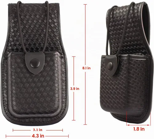 Vista 3 de ROCOTACTICAL Funda para radio entretejida en cesta, funda universal para radio para cinturón de servicio de aplicación de la ley