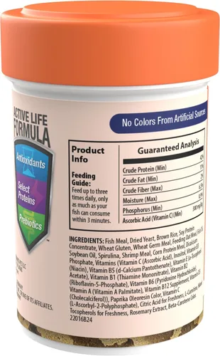 Vista 6 de Tetra Goldfish Flakes, dieta nutricionalmente equilibrada para peces de acuario, copos enriquecidos con vitamina C, 0.42 onzas