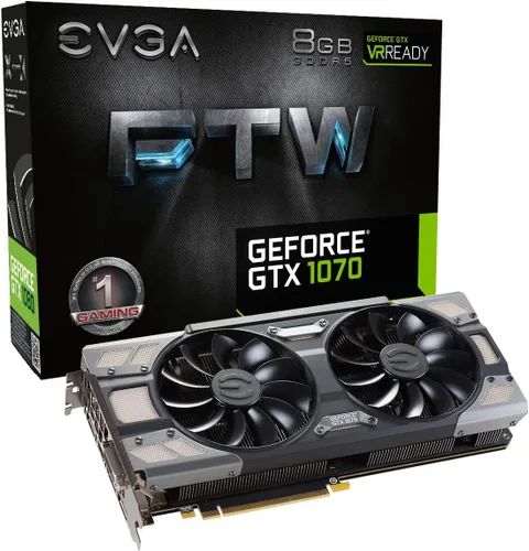 Vista 9 de Tarjeta gráfica GeForce GTX EVGA 1070 SC Gaming ACX 3.0, 08G-P4-6173-KR