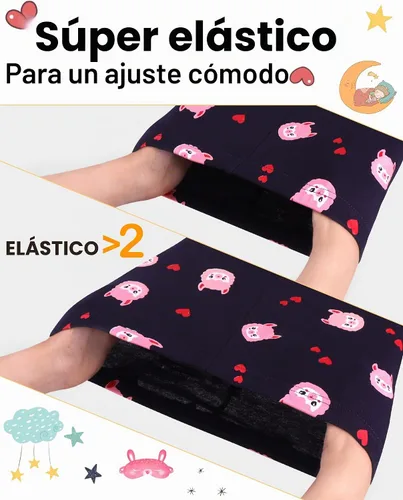 Vista 4 de DAUGHTER QUEEN Pijama de algodón para niñas de 4 piezas, talla 18 meses-12 años