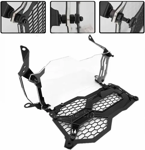 Vista 3 de R1200GS R1250GS motocicleta faro cabeza luz delantera lámpara protector protector rejilla para BMW R 1200 1250 GS LC ADV aventura