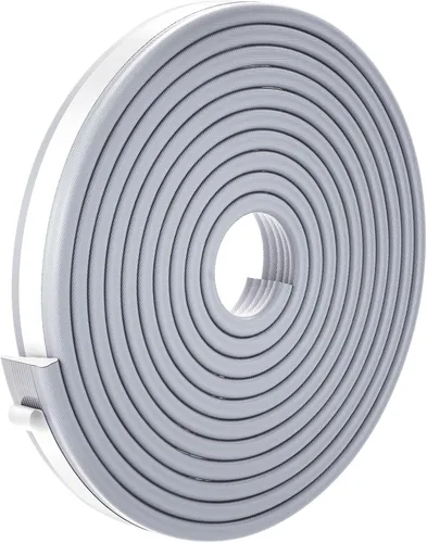 Vista 2 de QDiShi Burlete de puerta en forma de cuña de 196 pulgadas, sello de espuma resistente a la intemperie, aislamiento autoadhesivo, tira anticolisión