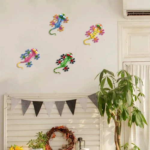 Vista 7 de YEAHOME Paquete de 6 piezas de arte inspirador de metal para pared, decoración de pared mexicana para exteriores con cabeza agitadora, esculturas