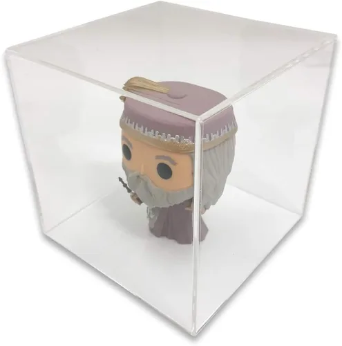 Vista 3 de Cubo de exhibición de acrílico (5 "x 5" x 5" - 0.118 in) Exhibición de joyeríacomercializacióncajaalmacenamiento Paquete de 4 super Saver