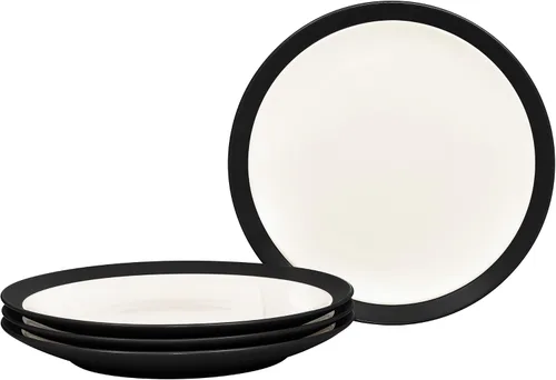 Vista 7 de Noritake Colorwave - Juego de 4 platos de ensalada Coupe de grafito, 8-1/4 pulgadas