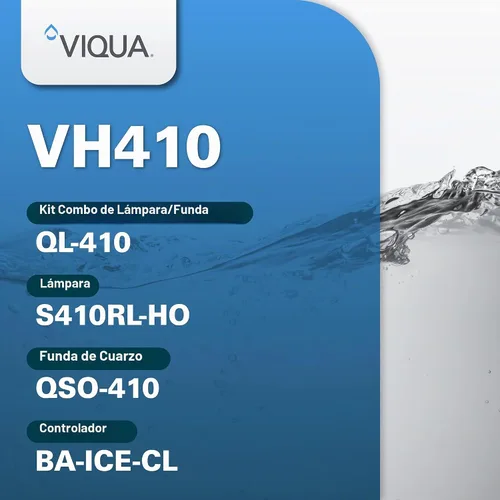 Vista 4 de Viqua VH410 Sistema de Agua Ultravioleta para el Hogar de Acero Inoxidable - 18 GPM 3/4 MNPT 120V