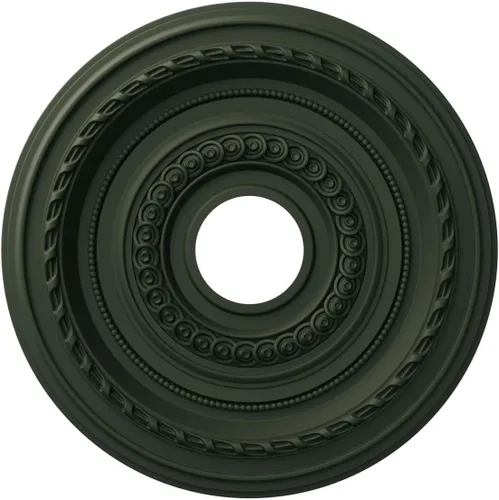 Vista 93 de Ekena Millwork CMP10CO Cole Medallón de techo de PVC termoformado (se adapta a toldos de hasta 4 1/4"), 10 "OD x 3 1/2" ID x 3/4" P
