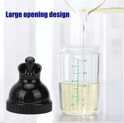 Vista 4 de Recipiente para aderezo de ensalada de 6.8 fl oz, botella mezcladora de aderezo de ensalada con tapa antigoteo para aderezos de ensalada, aceite
