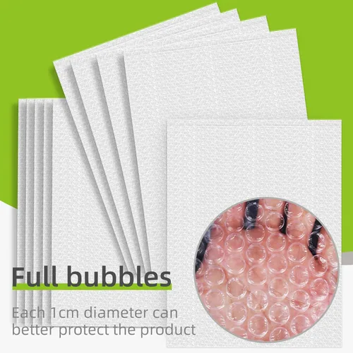 Vista 6 de Bolsas de burbujas High-PQ, Bolsas de burbujas transparentes no autoadhesivas con acolchado de doble pared, ideales para embalaje, envío