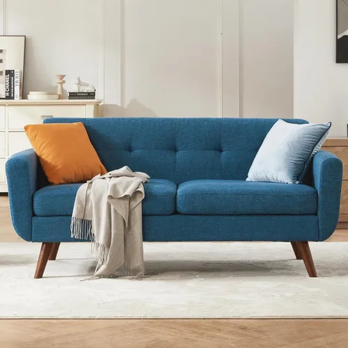 Vista 16 de Tbfit Sofá en Forma de L, Sofás Seccionales Modernos de Mediados de Siglo de 80" de Ancho, Sofás de 3 Plazas con Chaise Lounge Amplio, Sofá Beige