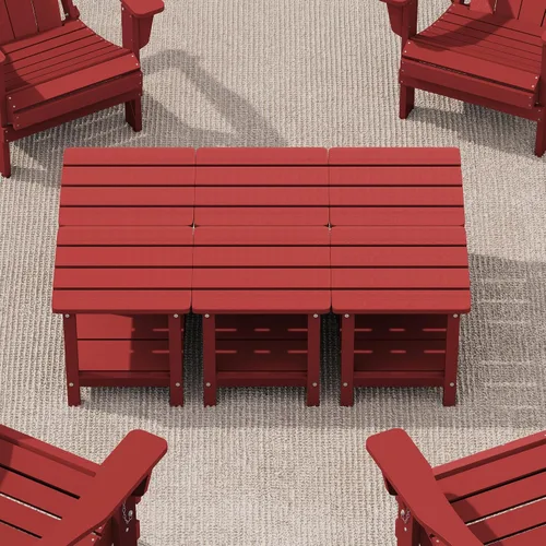 Vista 20 de SERWALL Mesa auxiliar Double Adirondack, Mesa auxiliar de forma rectangular, Negra