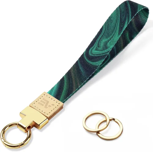 Vista 33 de EcoVision - Llaveros lindos con correa para llaves, llavero de muñeca para mujer, correa de insignia con 2 argollas para llaves