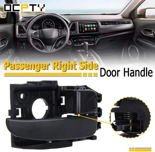 Vista 2 de OCPTY Manija de puerta Interior Pasajero Lado Derecho Reemplazo Ajuste 2001-2006 para Hyundai Elantra Manija Interior Puerta Negro
