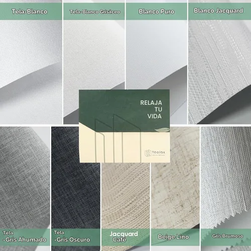 Vista 3 de Yoolax - Persianas deslizantes inteligentes personalizadas XL, persianas verticales de tela opacas para puertas de vidrio. Separador de habitación