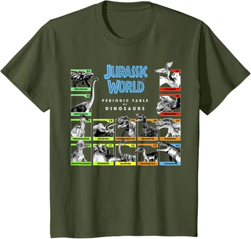 Vista 12 de Jurassic World Camiseta Periodic Table of Dinosaurs, Negro, S