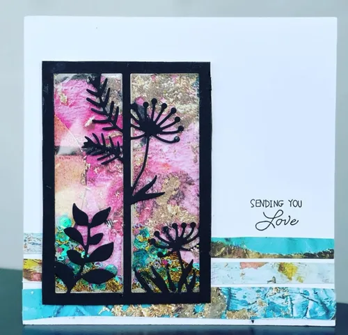 Vista 4 de 2 troqueles rectangulares de metal de hojas de flores, hojas de flores, plantillas de corte de boda para manualidades, álbumes de recortes, fotos