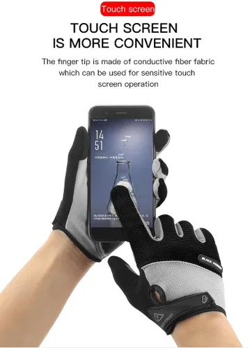 Vista 4 de Fullfinger - Guantes de ciclismo para hombres y mujeres, guantes de ciclismo para pantalla táctil, guantes de ciclismo para hombres, accesorios
